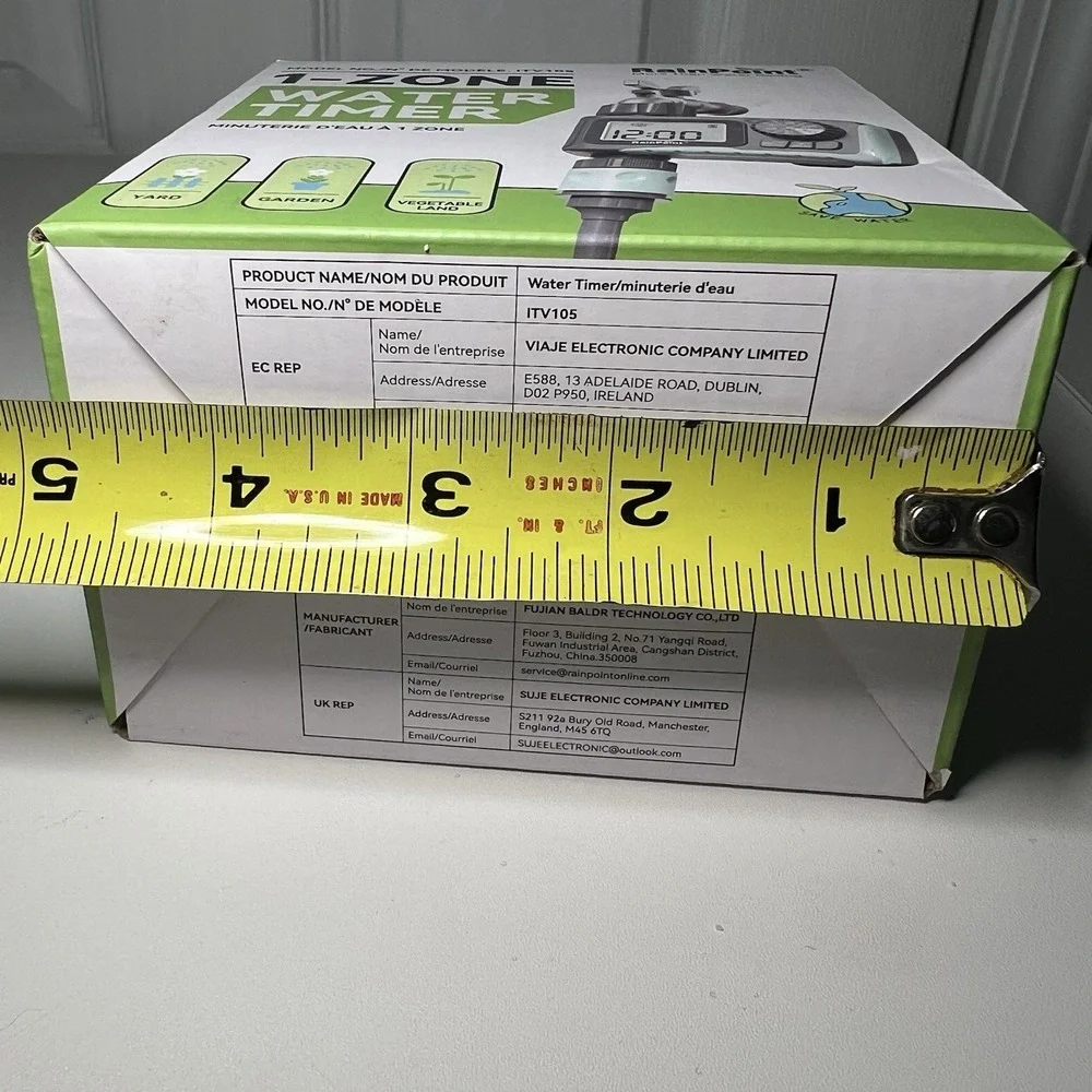 NEW RainPoint Programmable 1 Zone Water‎ Timer Model Number ITV105 OPEN BOX
